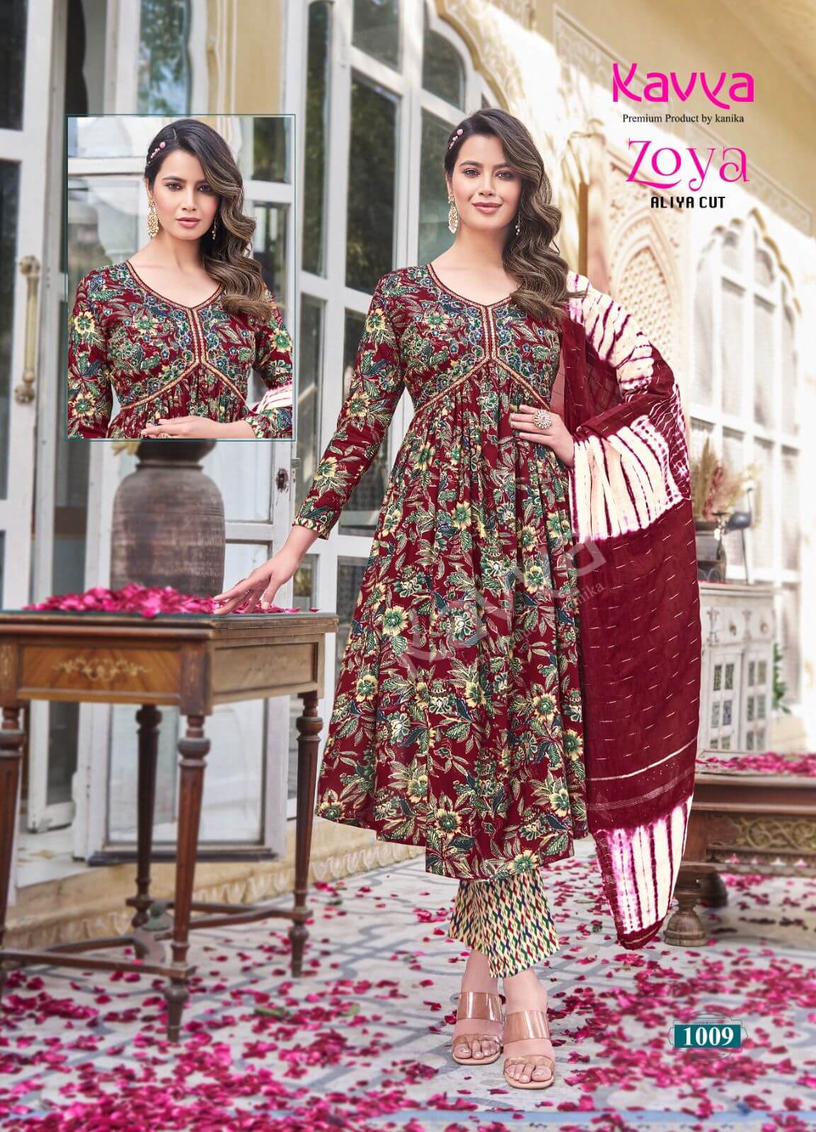 Kavya Zoya Vol 1 Aliya Cut Readymade Dress Catalog collection 9