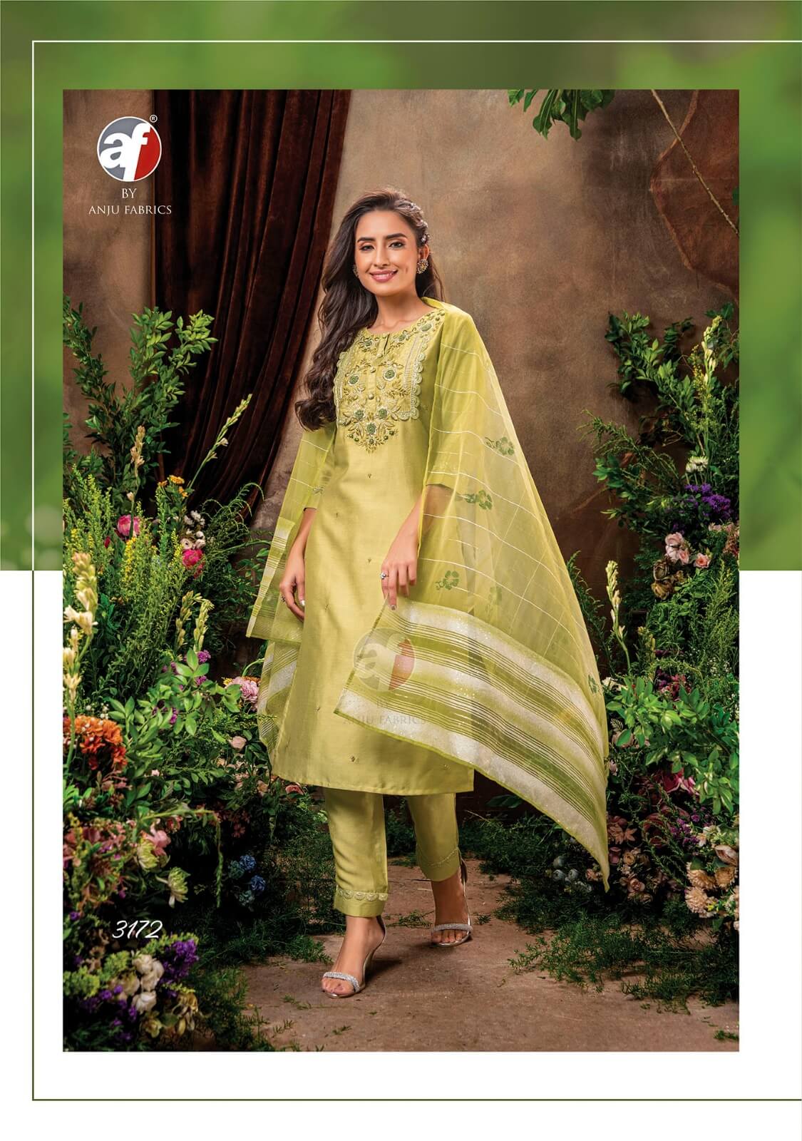 Anju Fabrics Chandani Vol 2 Embroidery Salwar Kameez Catalog collection 6