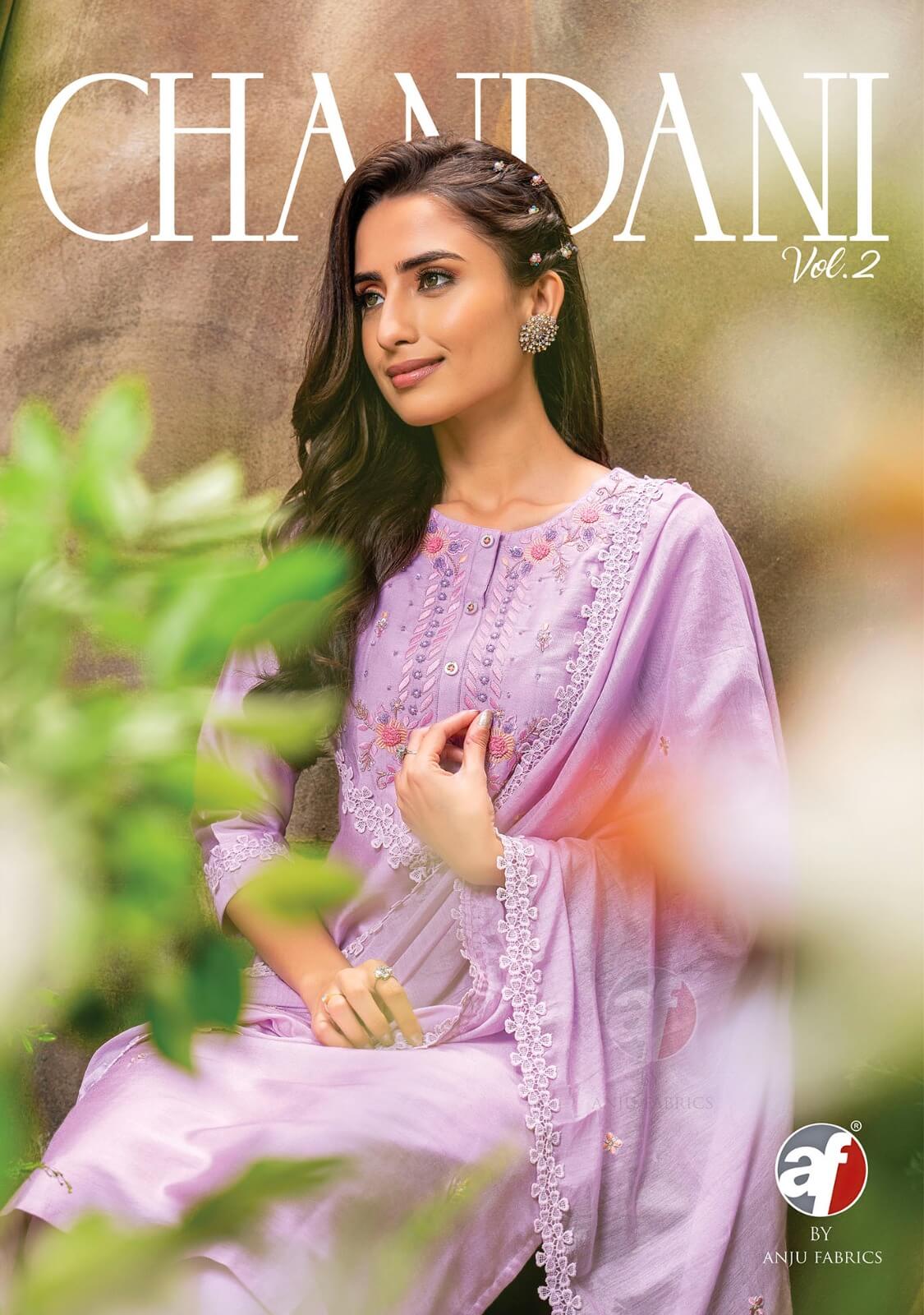 Anju Fabrics Chandani Vol 2 Embroidery Salwar Kameez Catalog collection 12