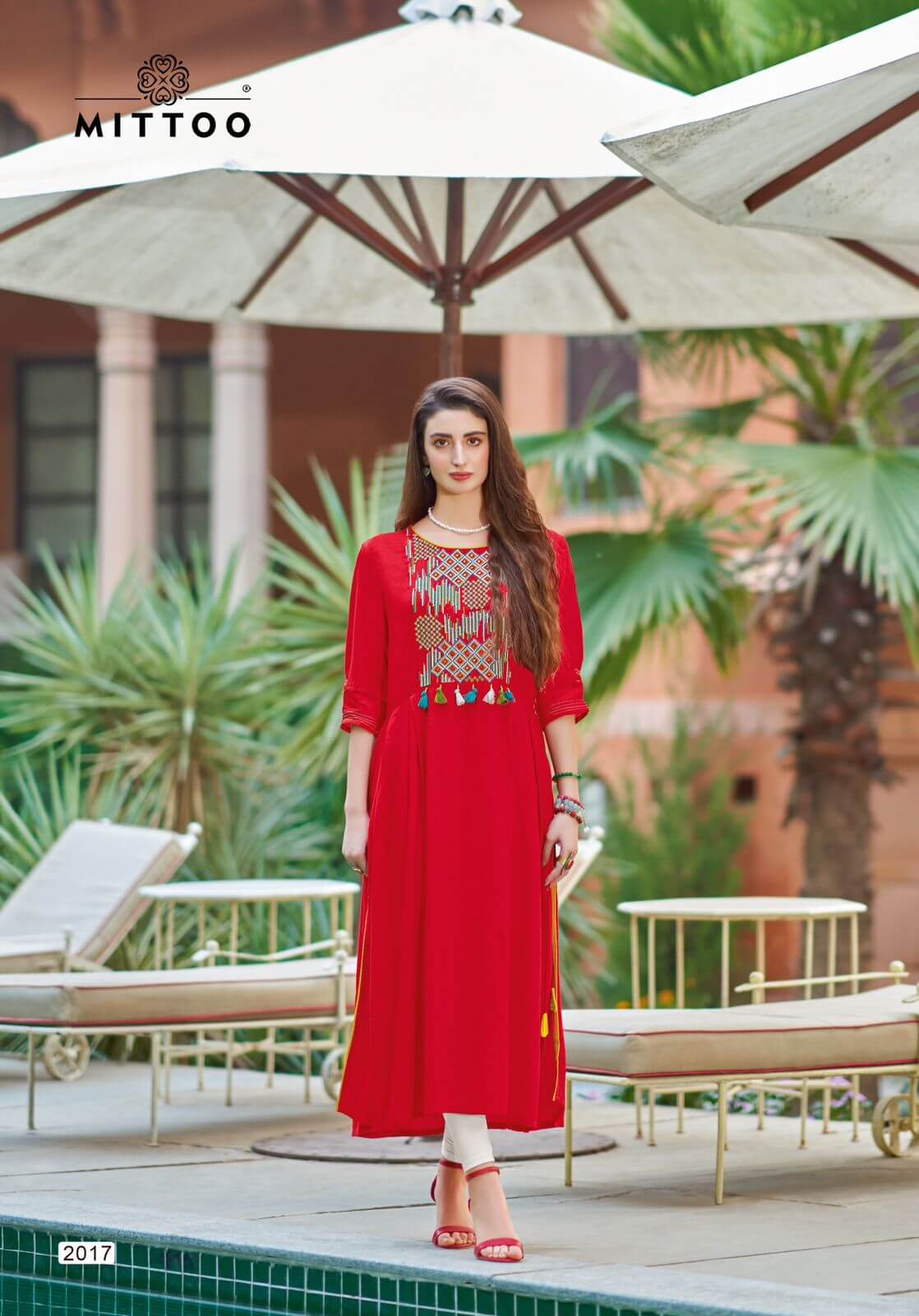 mittoo mullberry Rayon Embroidery Kurti Catalog collection 6