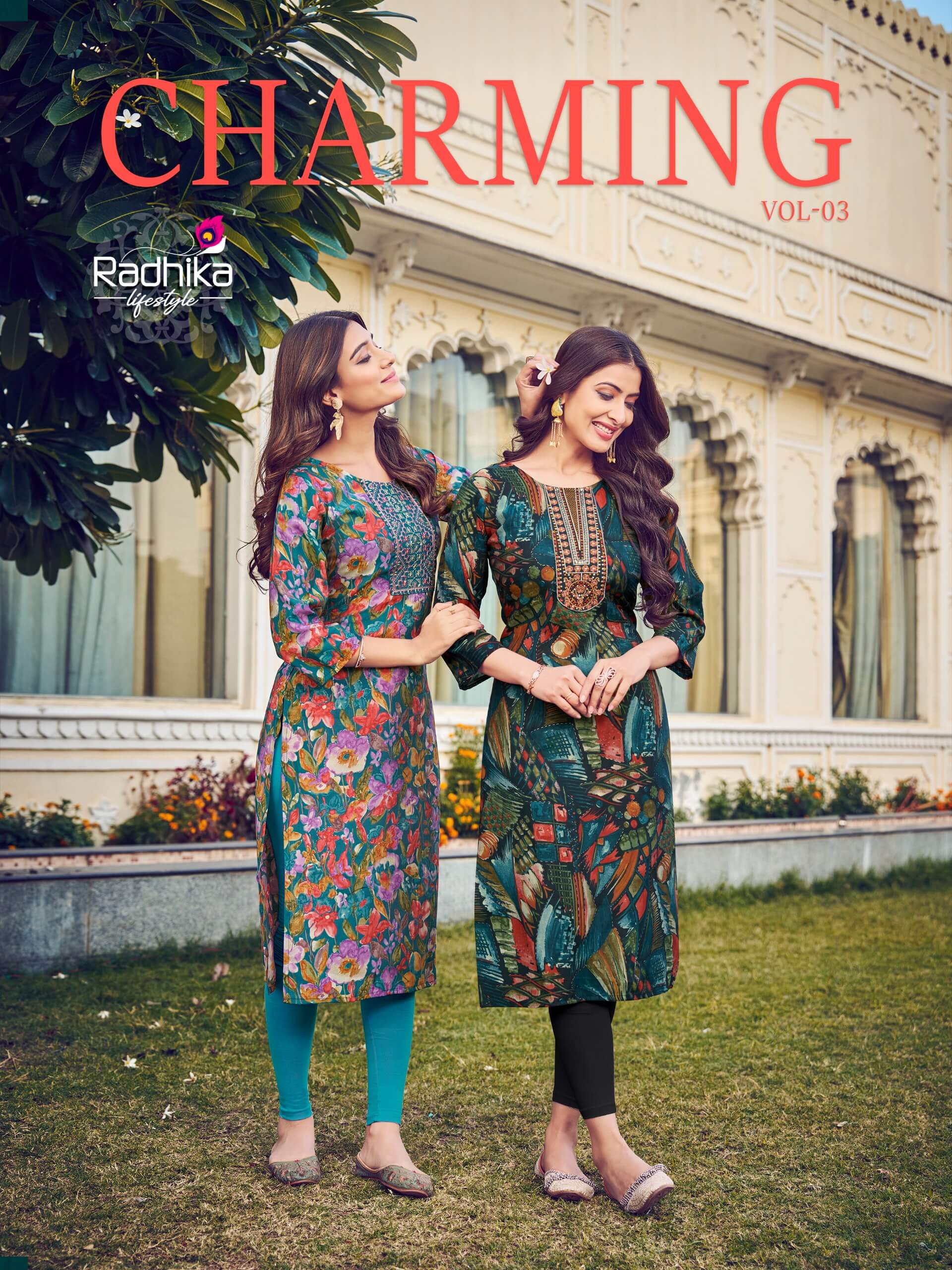 Radhika Lifestyle Charming Vol 3 Casual Wear Kurti Catalog collection 1