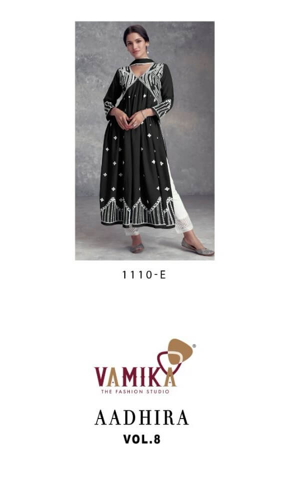 Vamika Aadhira Vol 8 Lucknowi Work Kurti Plazzo With Dupatta collection 1