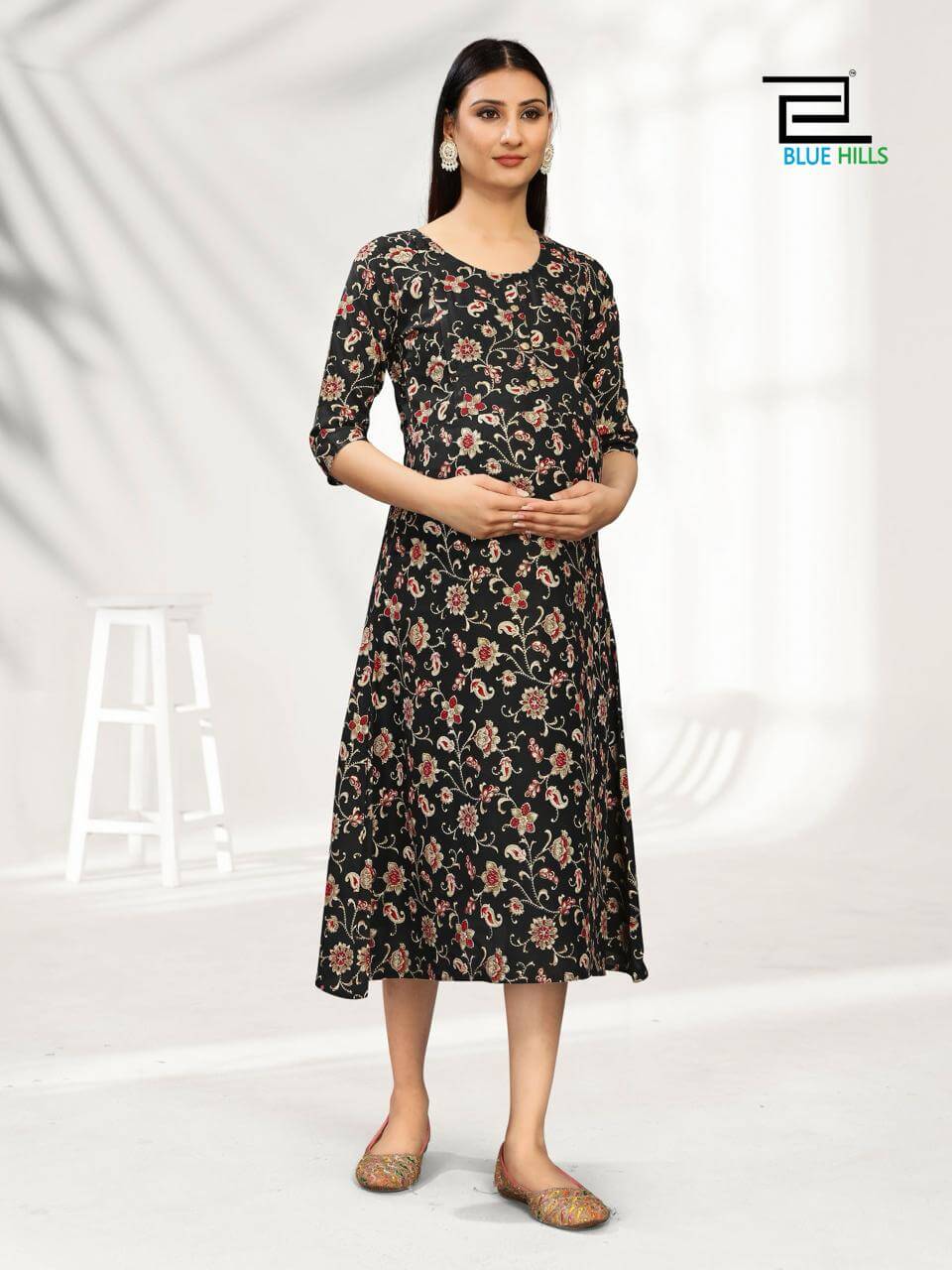 Blue Hills God Gift Rayon Feeding Kurtis Catalog collection 6