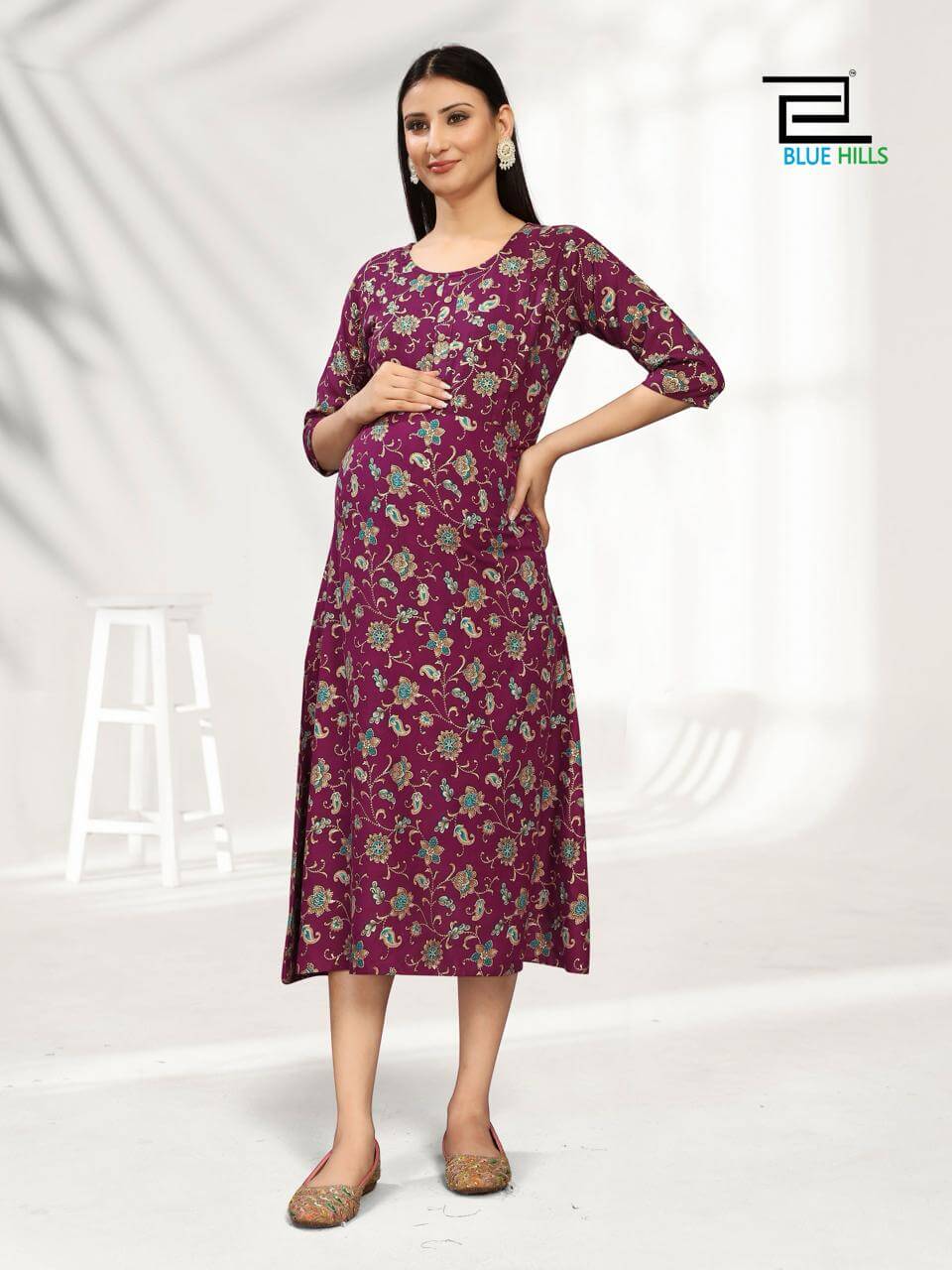 Blue Hills God Gift Rayon Feeding Kurtis Catalog collection 1