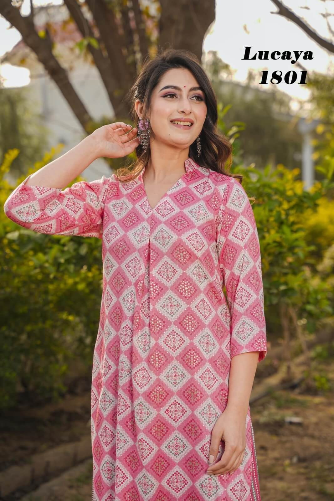 Lucaya Vol 18 Rayon Kurti Palazzo Set Catalog collection 1