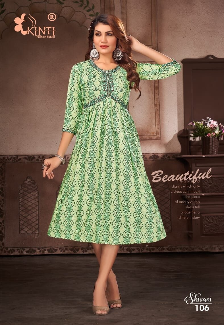 Kinti Shivani Alia Cut A Line Kurtis Catalog collection 10