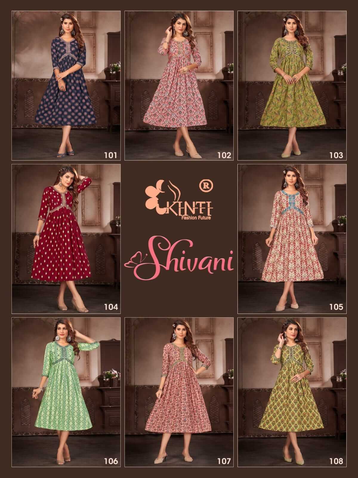 Kinti Shivani Alia Cut A Line Kurtis Catalog collection 4