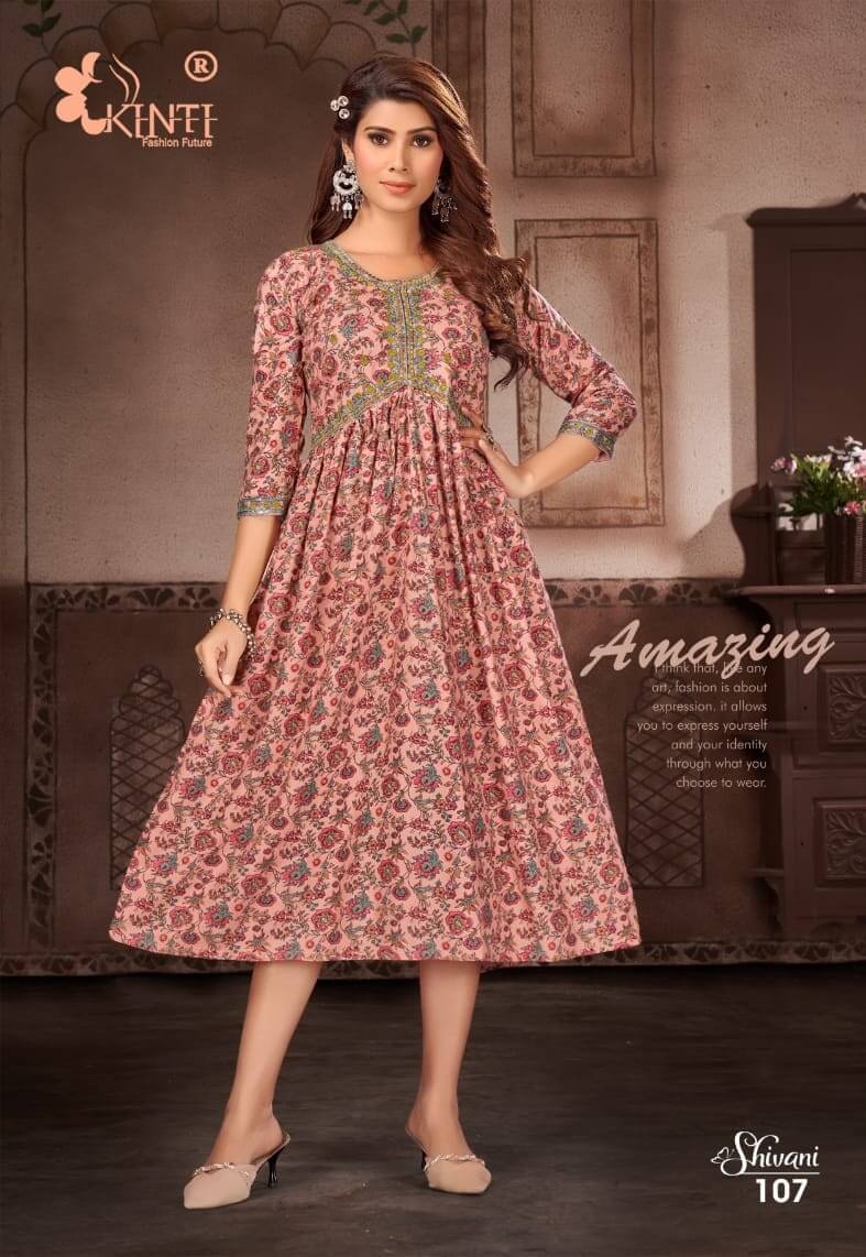 Kinti Shivani Alia Cut A Line Kurtis Catalog collection 9