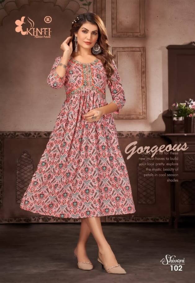 Kinti Shivani Alia Cut A Line Kurtis Catalog collection 6