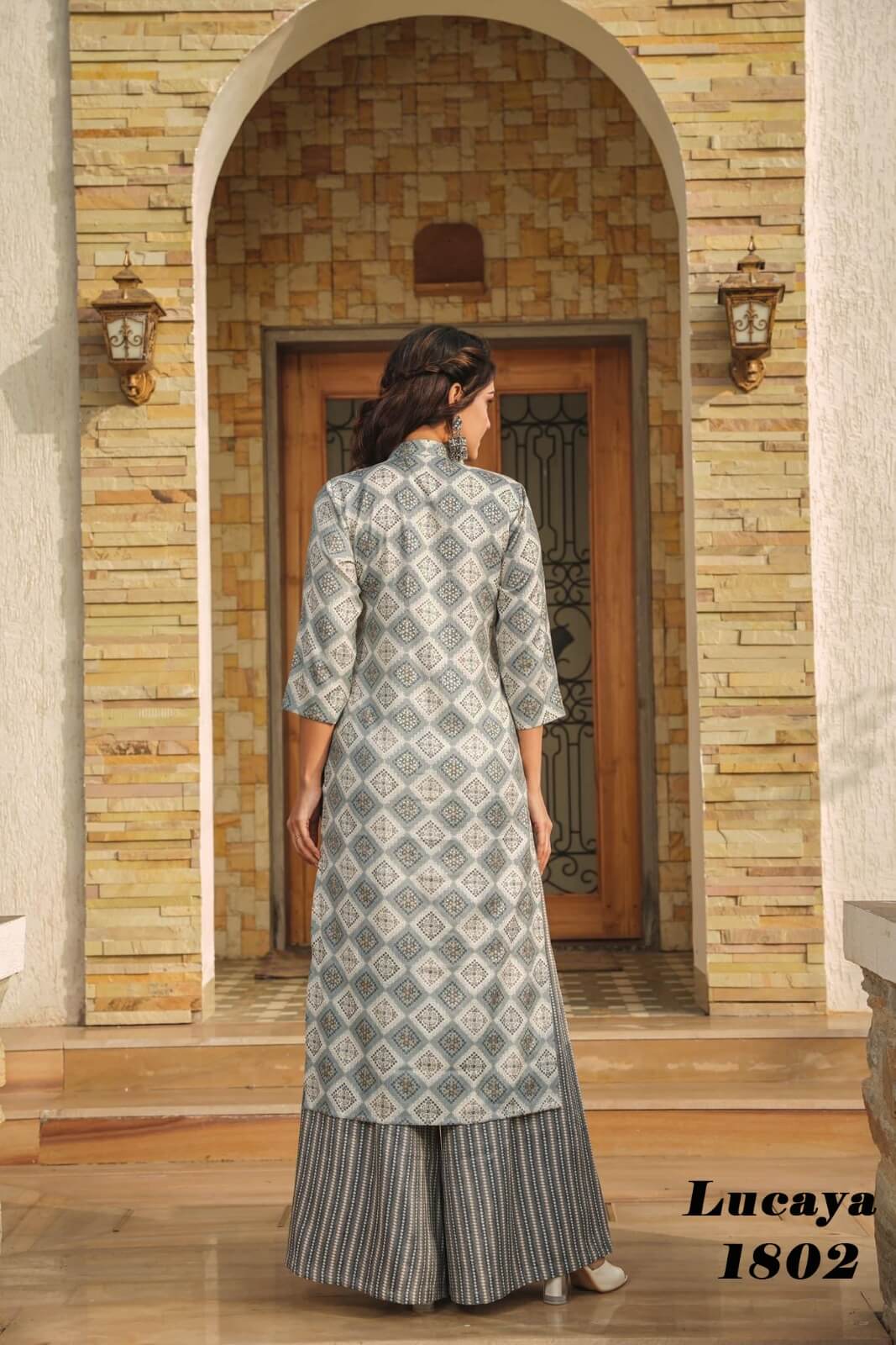 Lucaya Vol 18 Rayon Kurti Palazzo Set Catalog collection 5