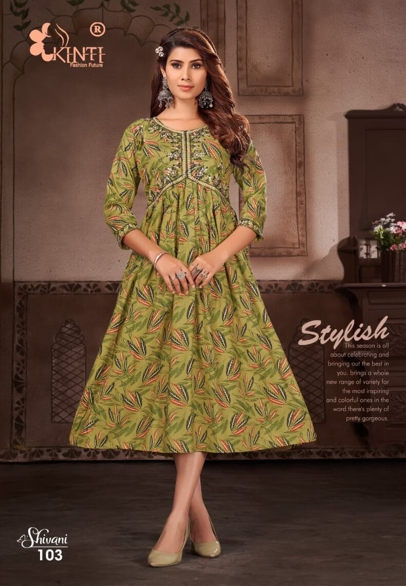 Kinti Shivani Alia Cut A Line Kurtis Catalog collection 2