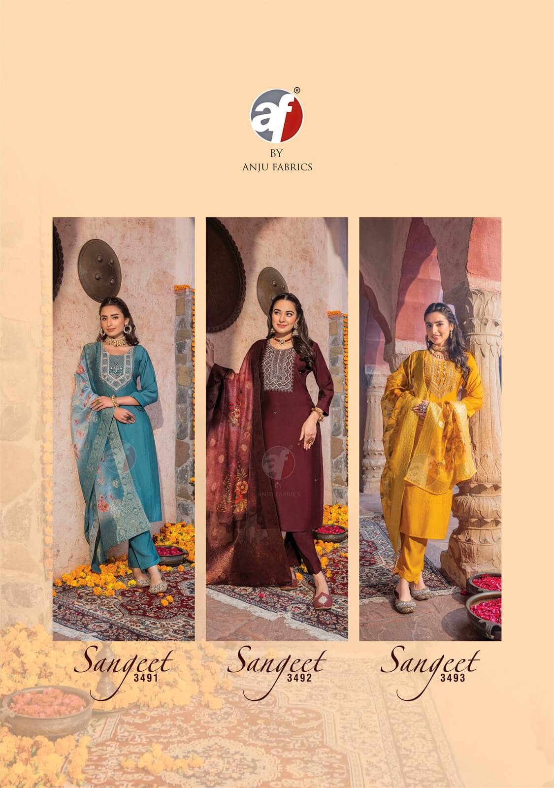 Anju Fabrics Sangeet Vol 5 Churidar Salwar Suits Catalog collection 4