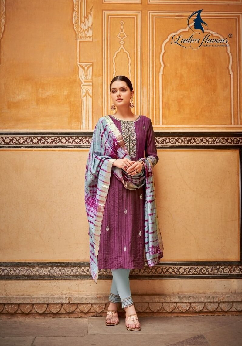Ladies Flavour Anupama Embroidery Salwar Kameez Catalog collection 7
