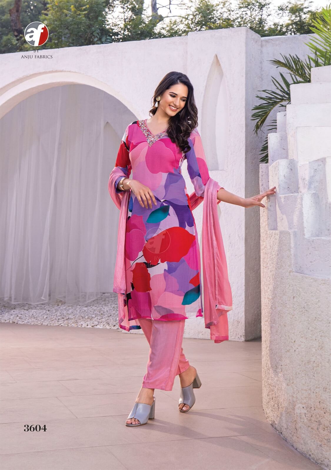 Anju Fabrics Nazar Vol 6 Printed Salwar Kameez Catalog collection 5