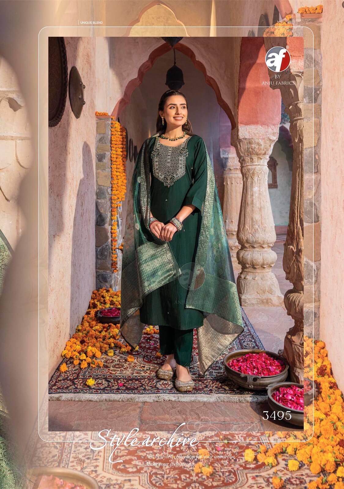 Anju Fabrics Sangeet Vol 5 Churidar Salwar Suits Catalog collection 1