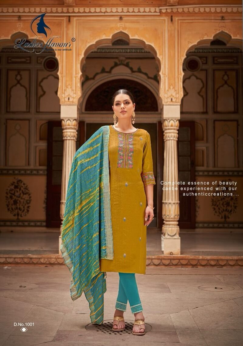 Ladies Flavour Anupama Embroidery Salwar Kameez Catalog collection 5