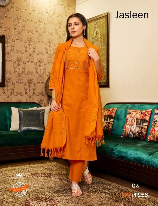 100Miles Jasleen Cotton Salwar Kameez Catalog collection 3