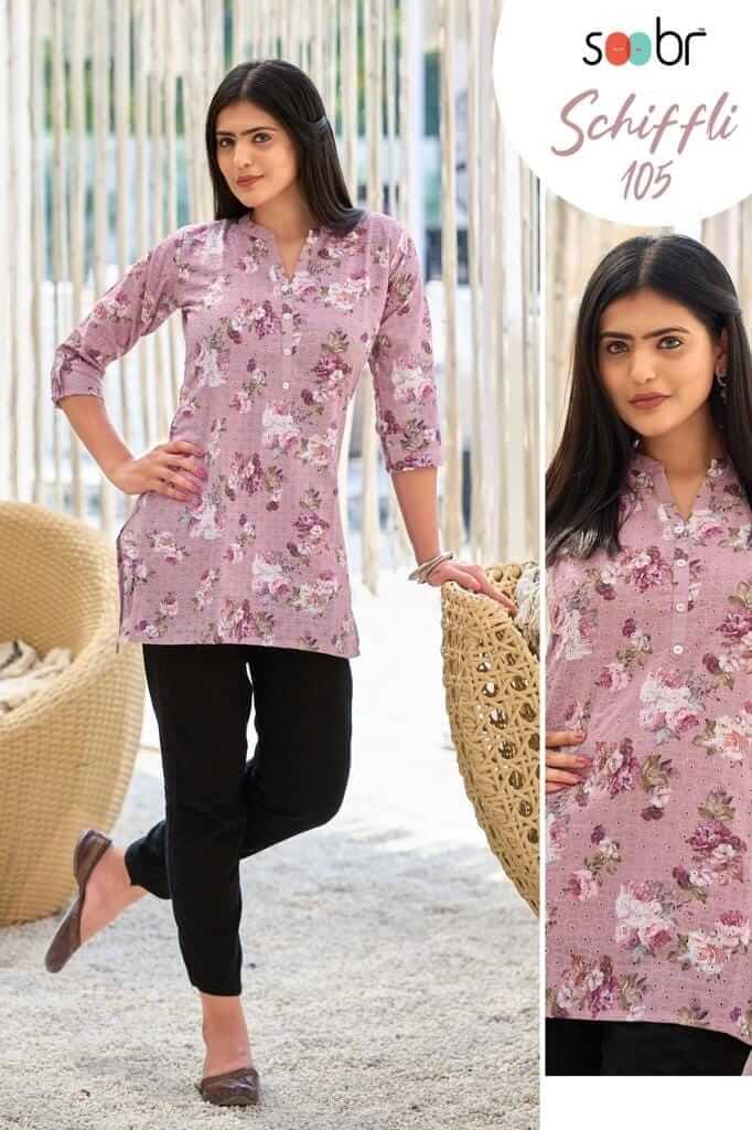 Soobr Schiffli Ladies Tops Catalog collection 3