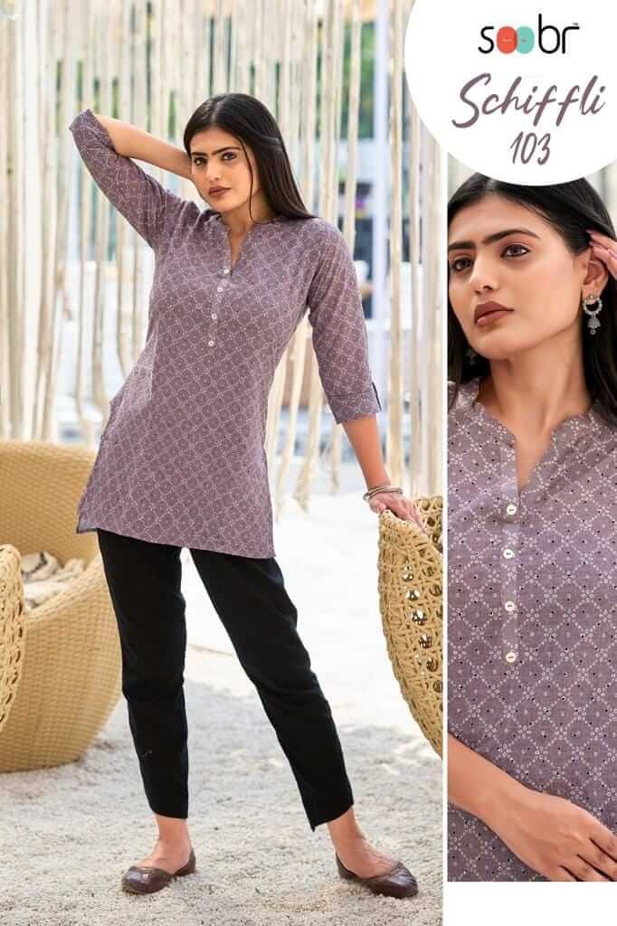 Soobr Schiffli Ladies Tops Catalog collection 5