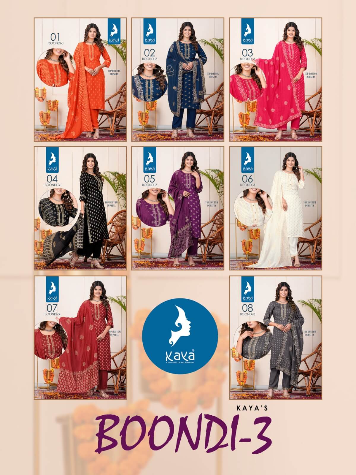 Kaya Boondi Vol 3 Printed Salwar Kameez Catalog collection 10