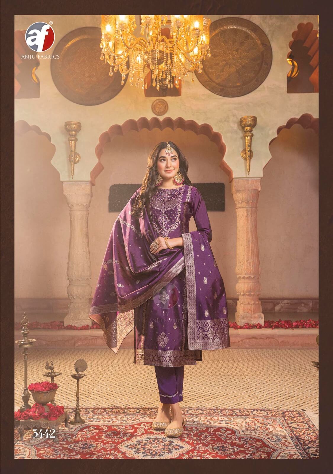 Anju Fabrics Silk Affair Vol 3 Printed Salwar Kameez Catalog collection 10