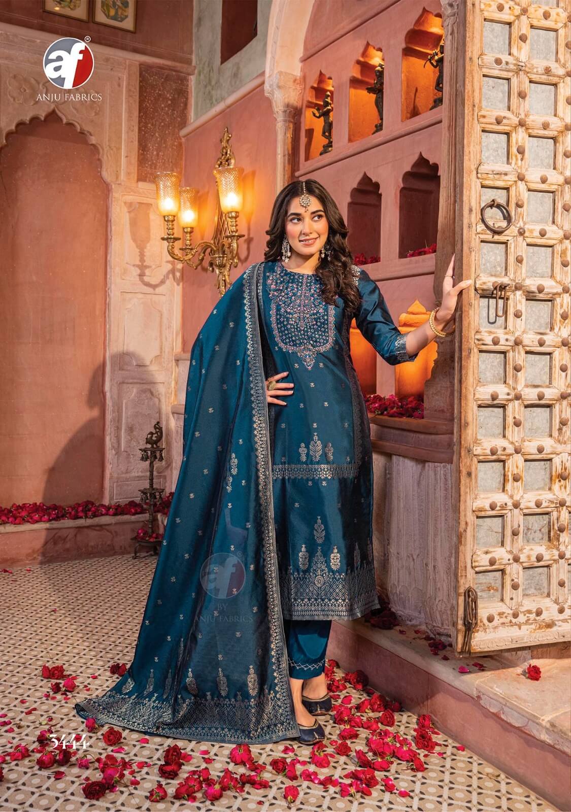 Anju Fabrics Silk Affair Vol 3 Printed Salwar Kameez Catalog collection 8