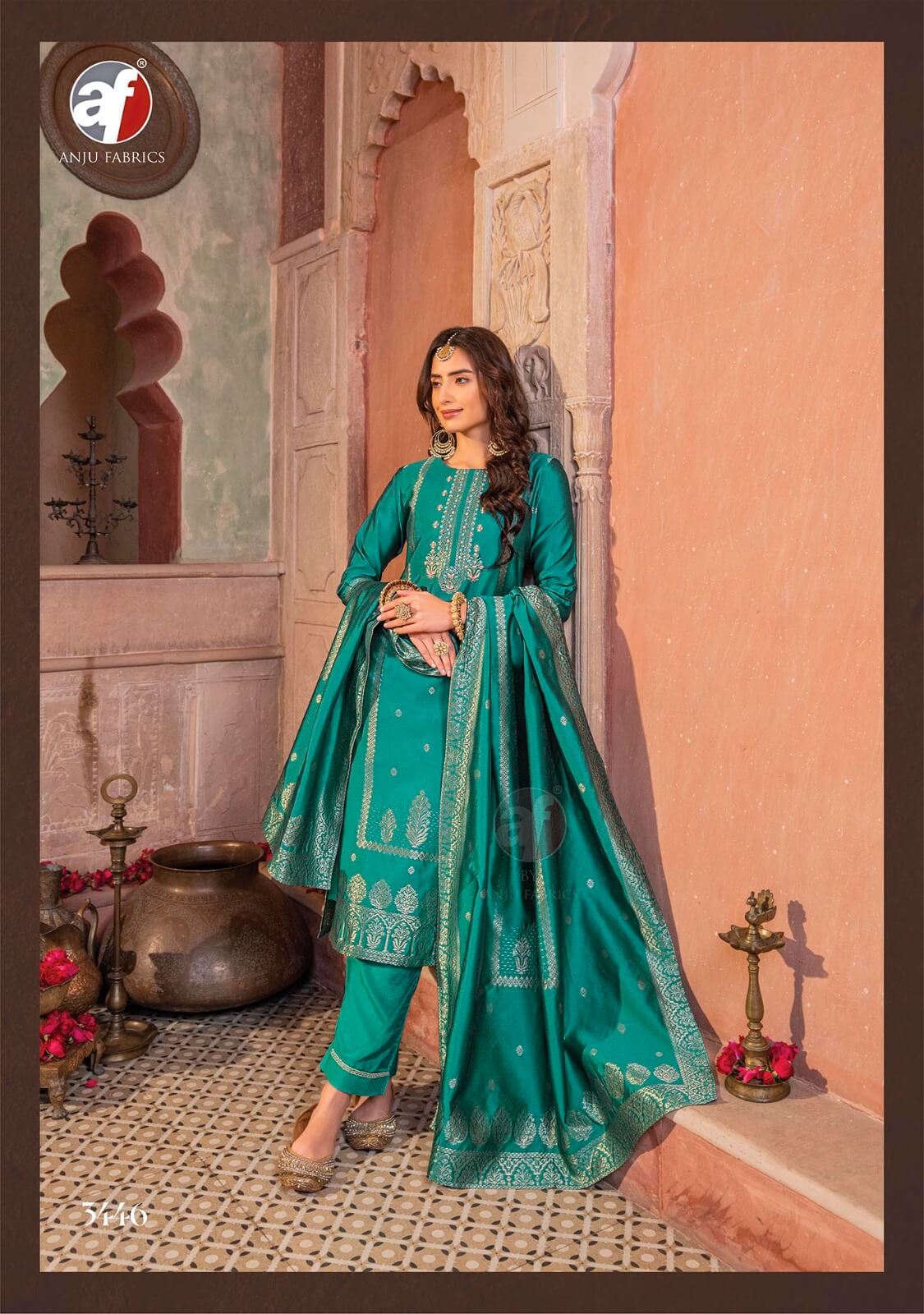 Anju Fabrics Silk Affair Vol 3 Printed Salwar Kameez Catalog collection 5