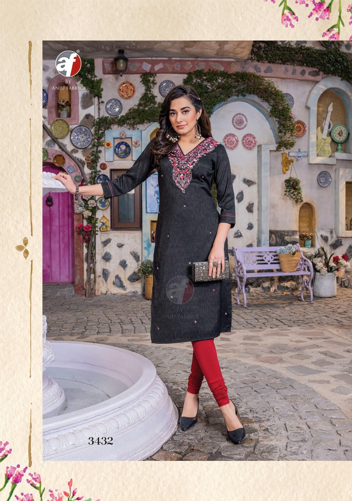 Anju Fabrics Crazy Vol 6 Designer Kurti Catalog collection 8