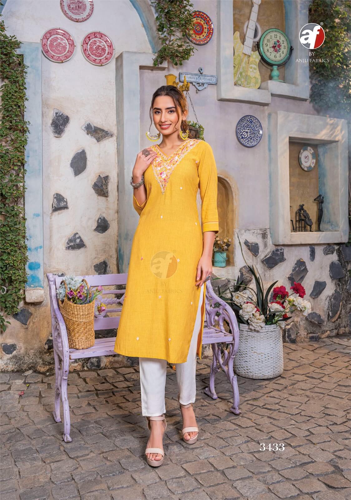 Anju Fabrics Crazy Vol 6 Designer Kurti Catalog collection 5