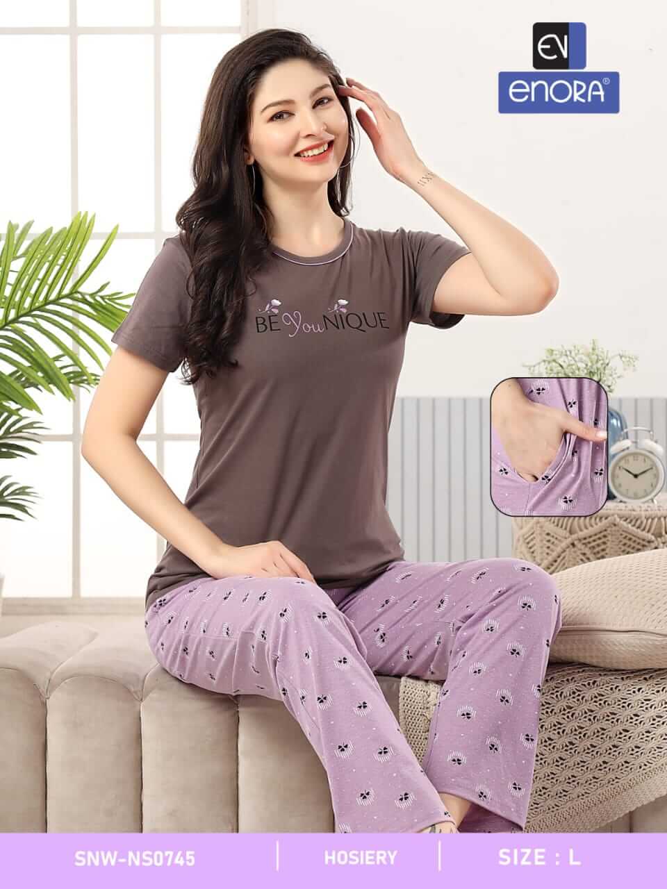 Enora Tshirt With Printed Payjama Night Dress Catalog collection 6