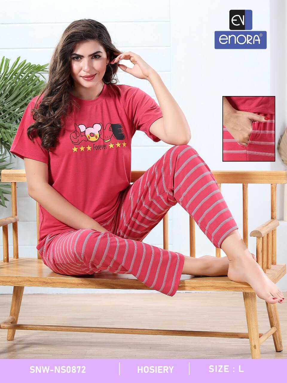 Enora Tshirt With Lining Payjama Night Dress Catalog collection 4