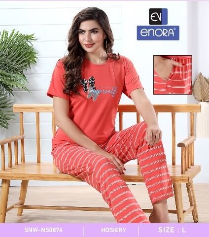 Enora Tshirt With Lining Payjama Night Dress Catalog collection 2