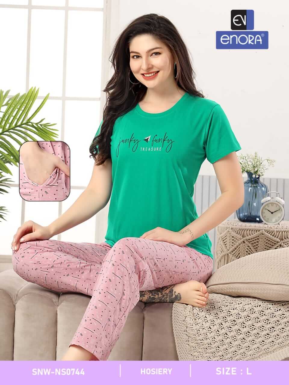 Enora Tshirt With Printed Payjama Night Dress Catalog collection 3