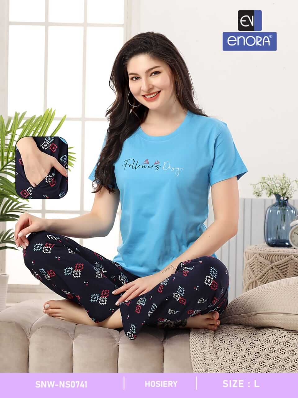 Enora Tshirt With Printed Payjama Night Dress Catalog collection 5