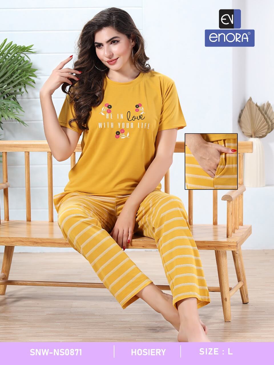 Enora Tshirt With Lining Payjama Night Dress Catalog collection 5