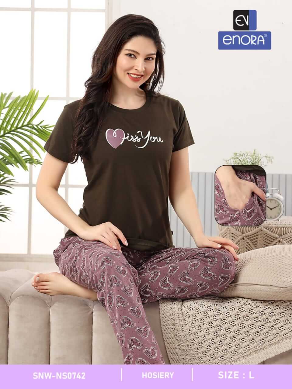 Enora Tshirt With Printed Payjama Night Dress Catalog collection 1