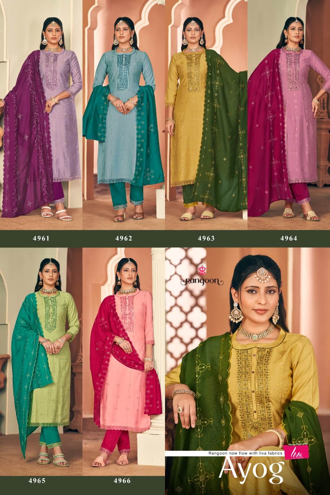 Rangoon Ayog Embroidery Salwar Kameez Catalog collection 7