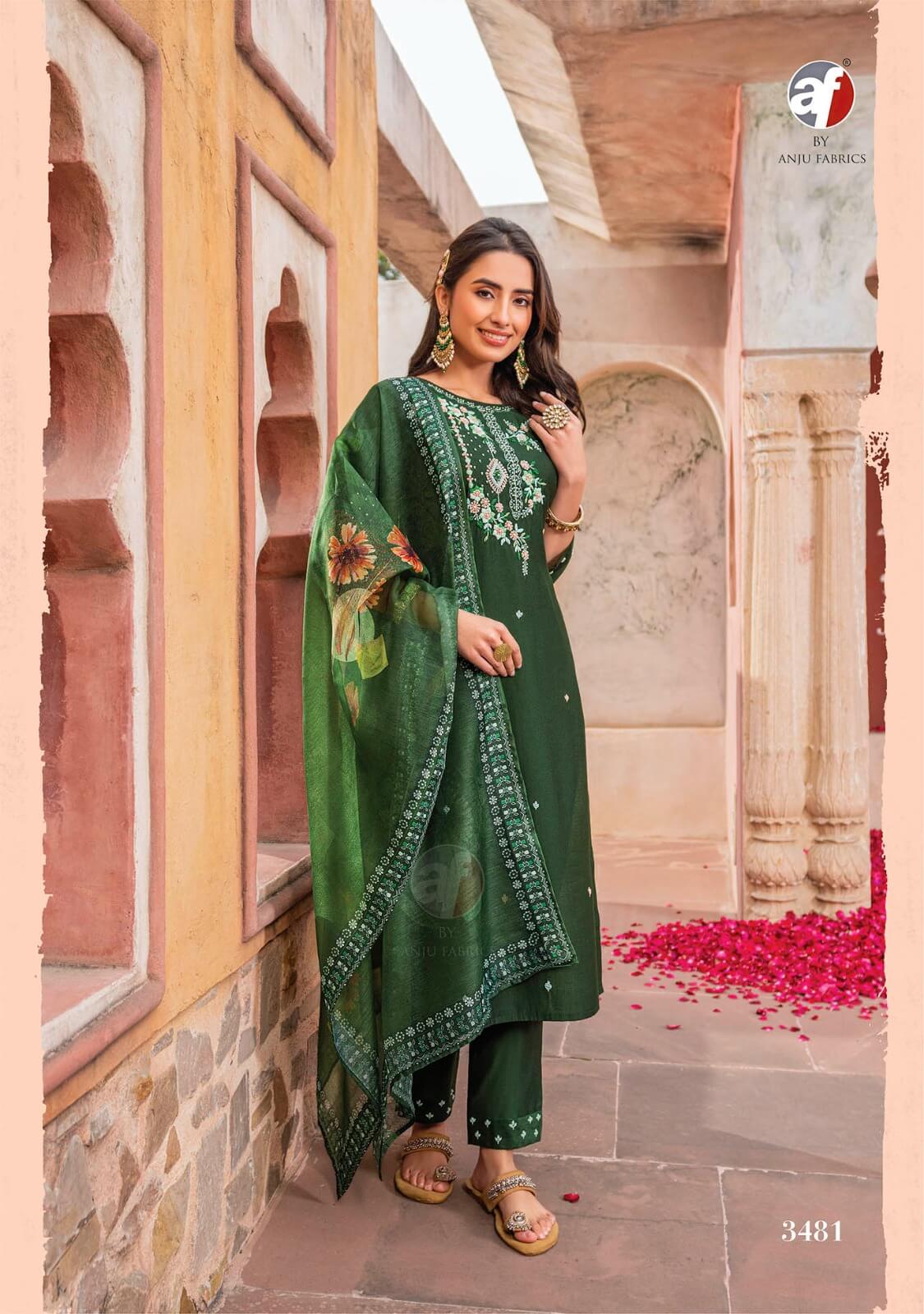 Anju Fabrics Gazal Vol 4 Designer Wedding Party Salwar Suits collection 11