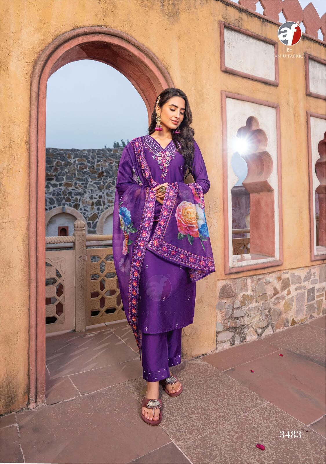 Anju Fabrics Gazal Vol 4 Designer Wedding Party Salwar Suits collection 12