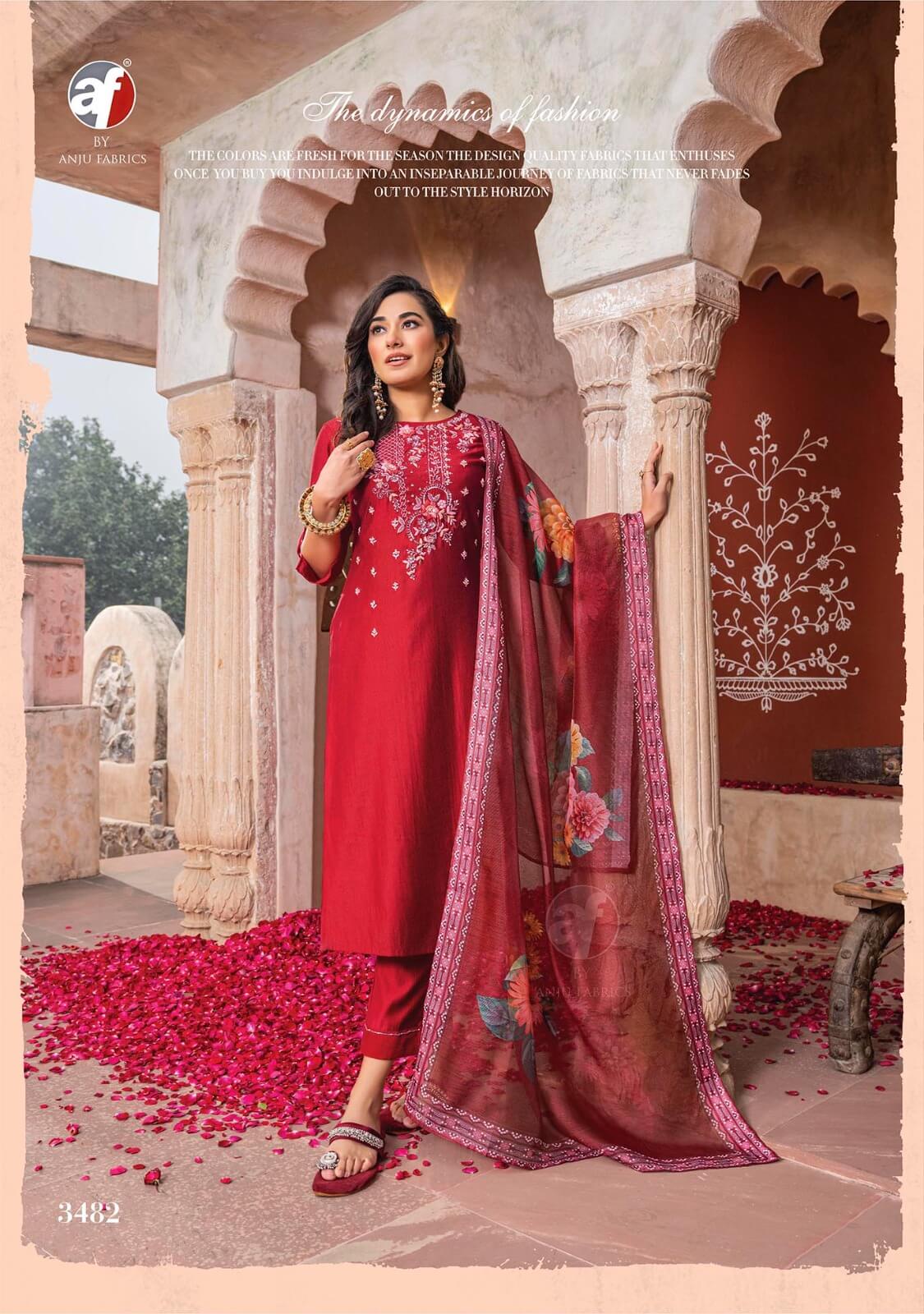 Anju Fabrics Gazal Vol 4 Designer Wedding Party Salwar Suits collection 8