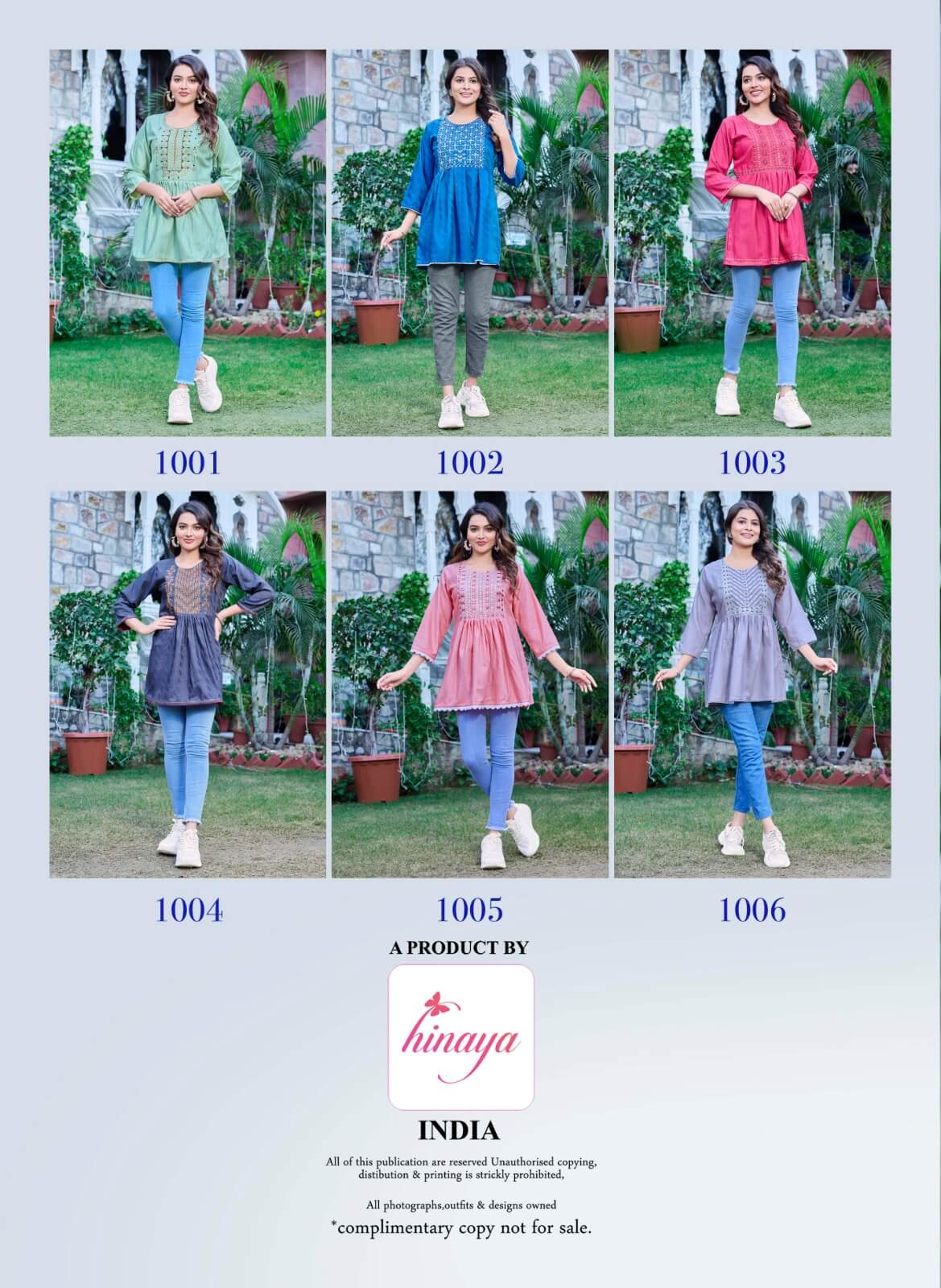 Hinaya Tamanna Vol 2 Rayon Ladies Tops Catalog collection 6