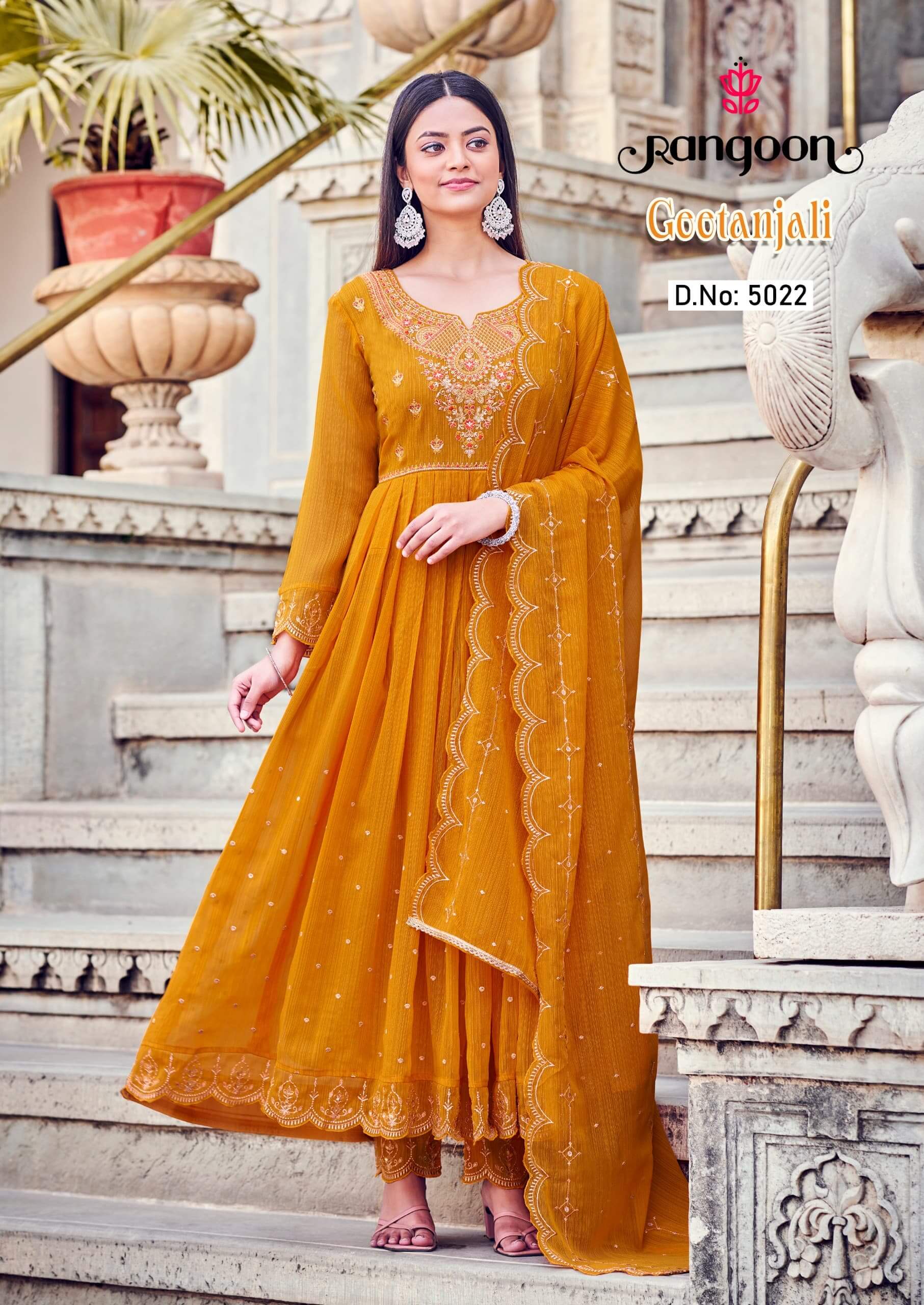 Rangoon Gitanjali Anarkali Kurti Bottom Dupatta Catalog collection 3