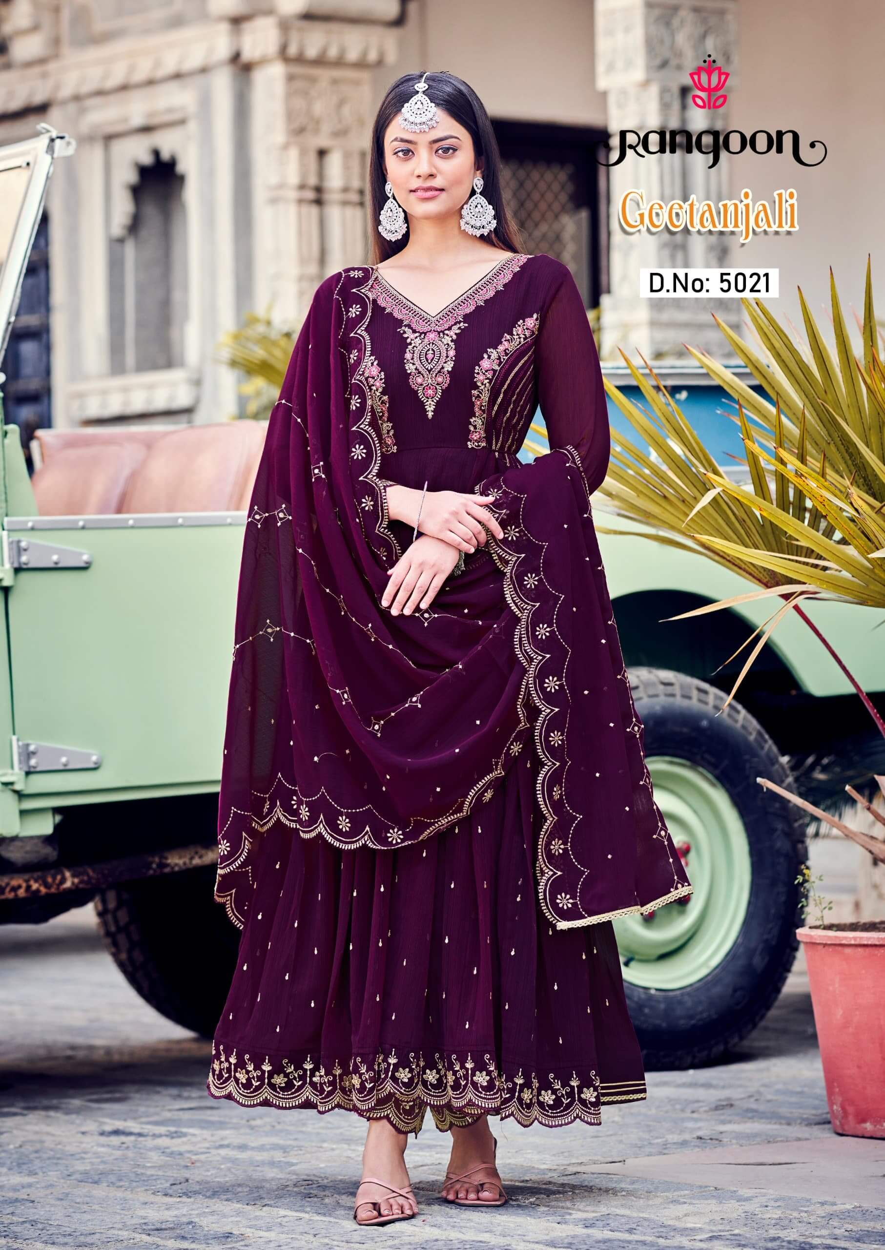 Rangoon Gitanjali Anarkali Kurti Bottom Dupatta Catalog collection 7