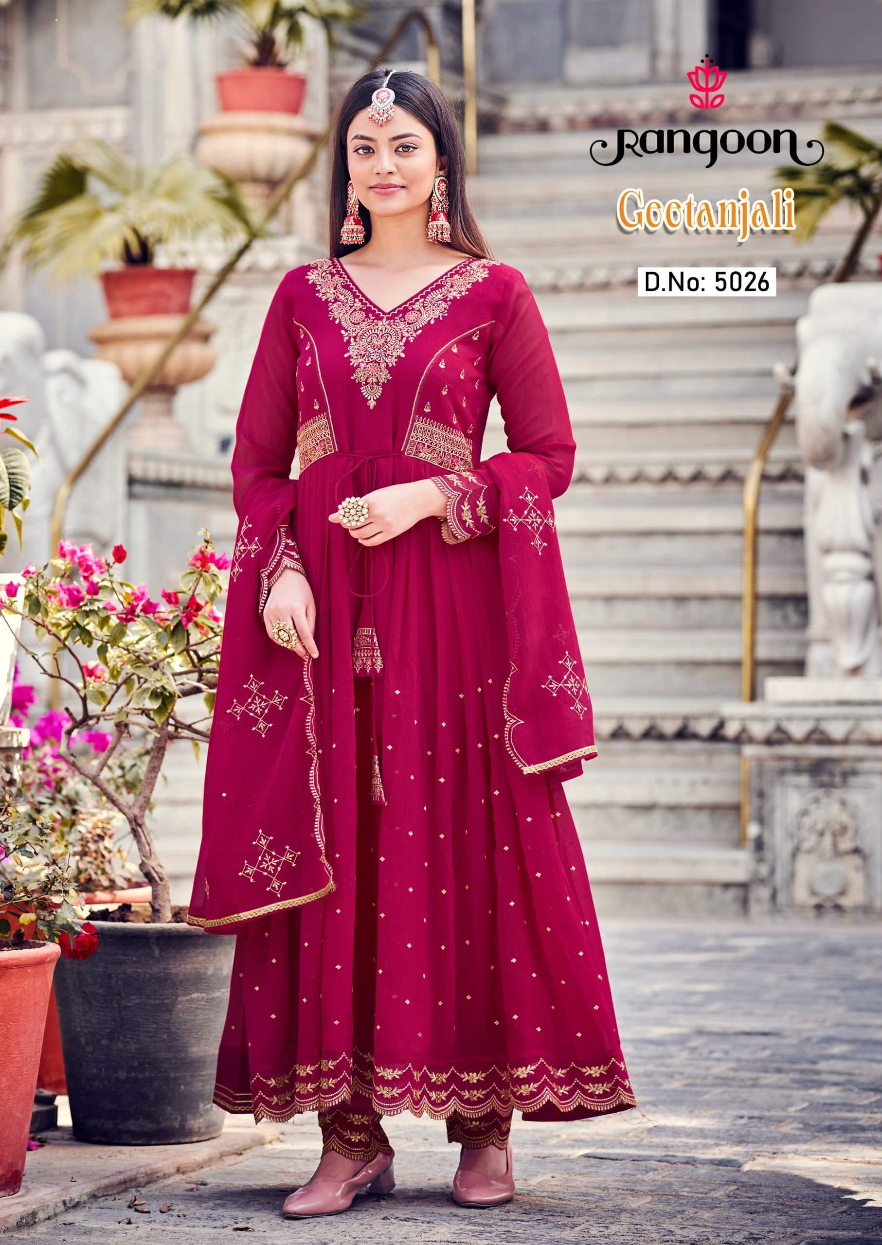 Rangoon Gitanjali Anarkali Kurti Bottom Dupatta Catalog collection 4