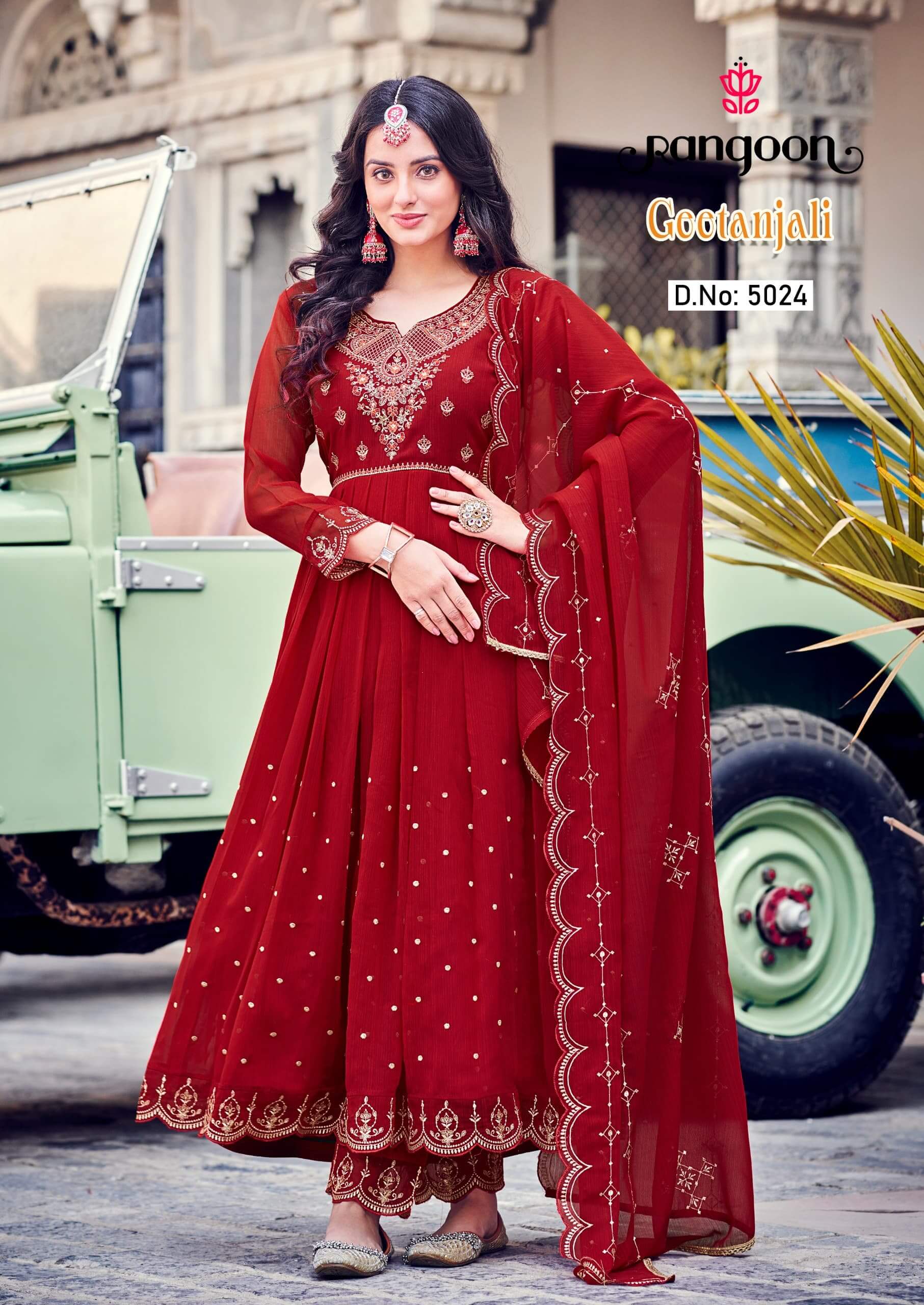 Rangoon Gitanjali Anarkali Kurti Bottom Dupatta Catalog collection 2