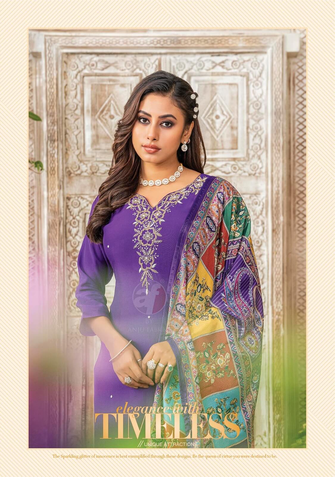 Anju Fabrics Shararat Vol 6 Designer Wedding Party Salwar Suits collection 7