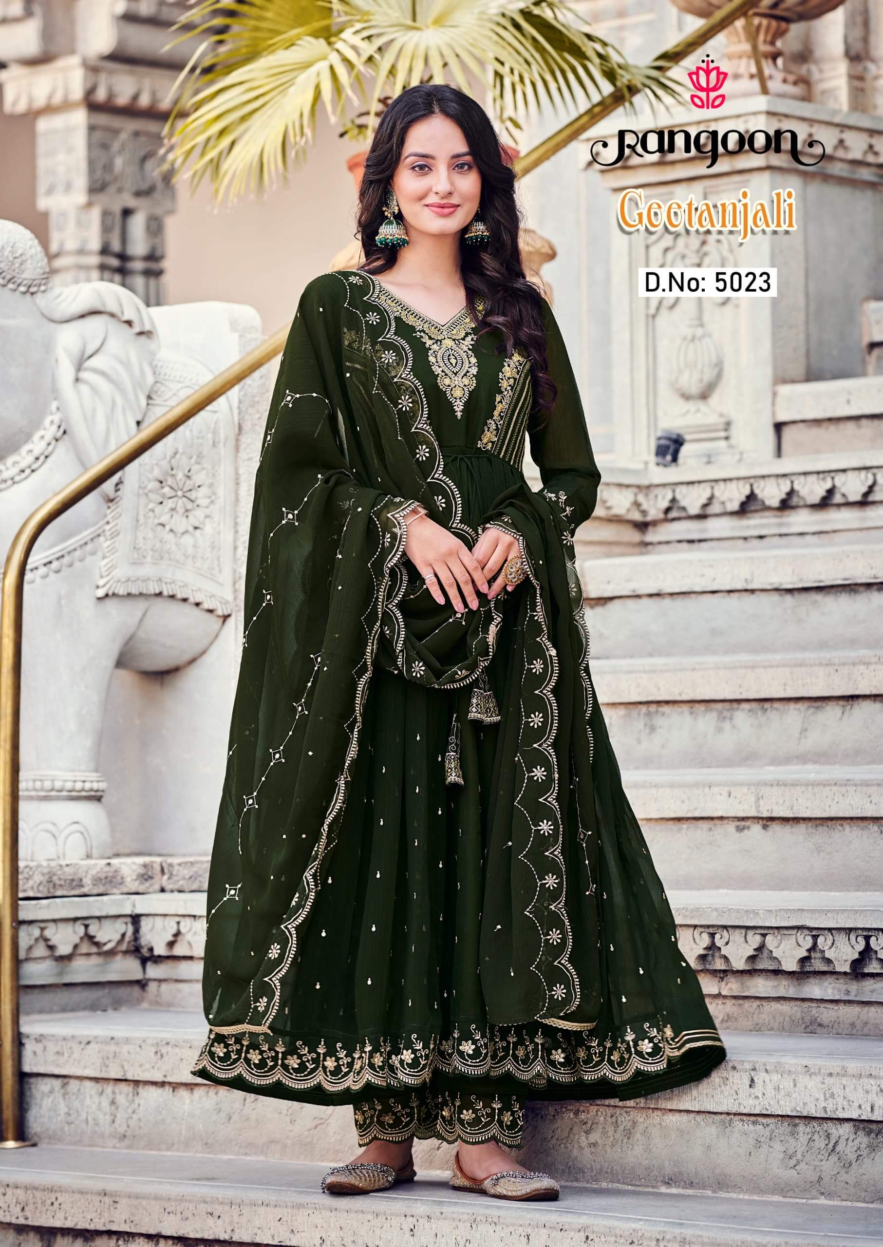 Rangoon Gitanjali Anarkali Kurti Bottom Dupatta Catalog collection 1