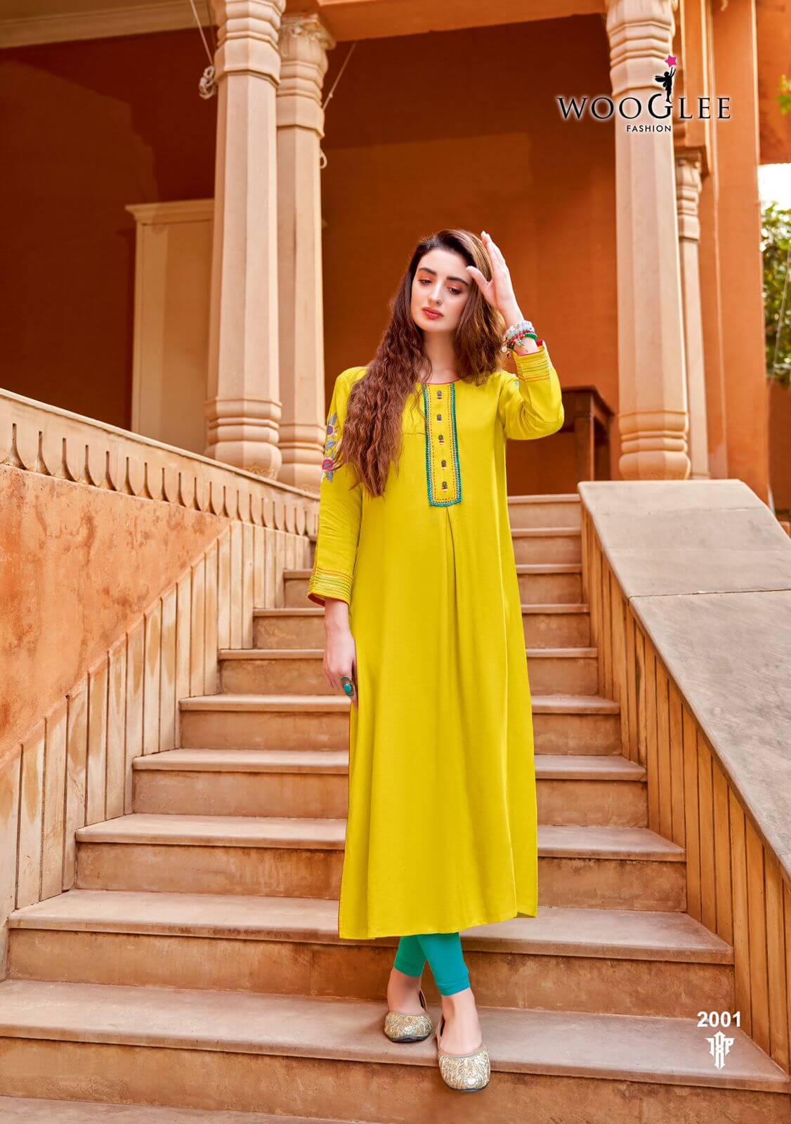 Wooglee Samira Rayon Kurti Catalog collection 7