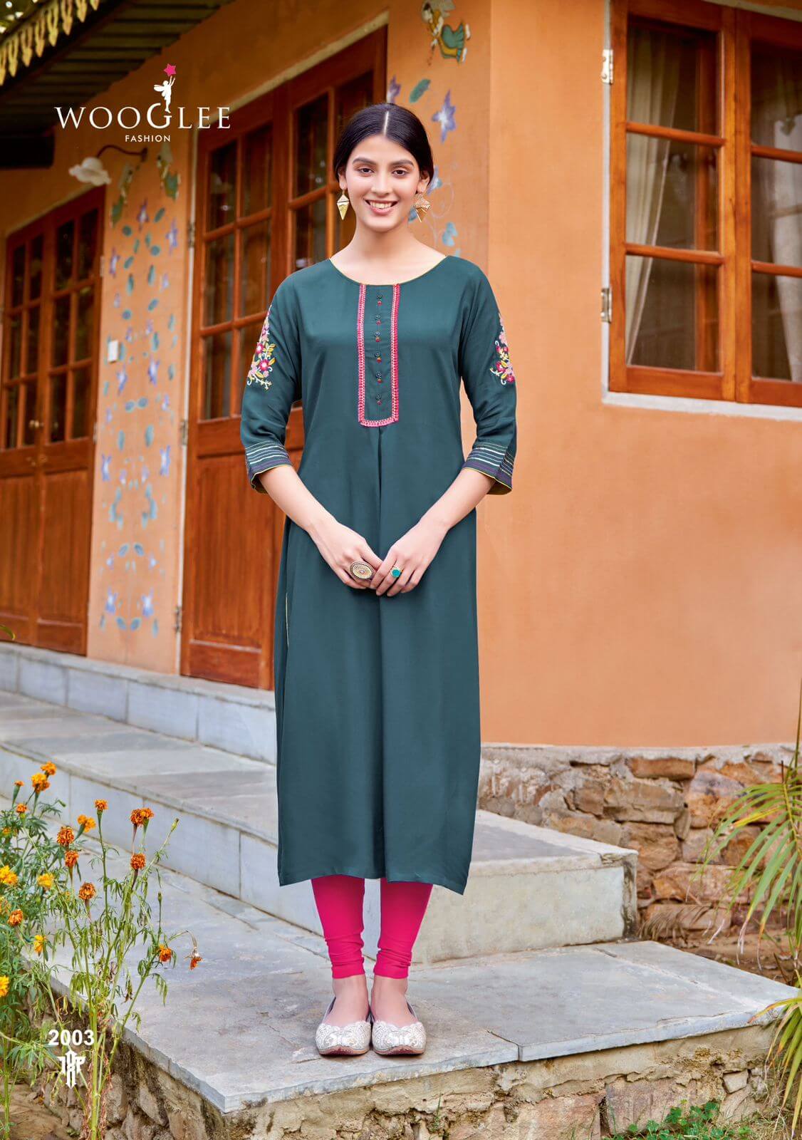 Wooglee Samira Rayon Kurti Catalog collection 4