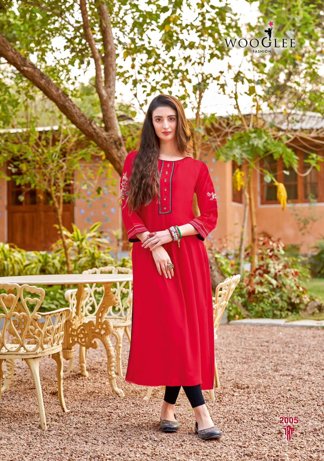 Wooglee Samira Rayon Kurti Catalog collection 5